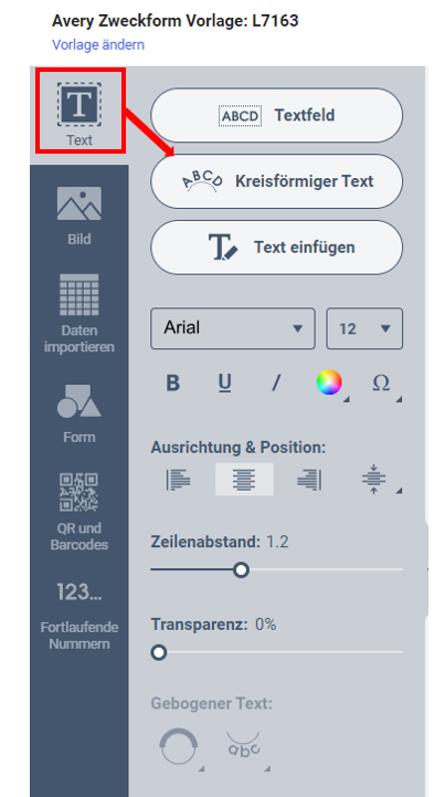 Navigate Curved Text